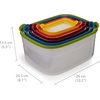 image:imageJoseph Joseph Nest Lock Plastic BPA Free Food Storage Container Set with Lockable Airtight Leakproof Lids 12Piece MultiColor12Piece