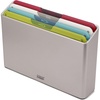 image:imageJoseph Joseph Folio 4Piece Multi Colour coded Cutting Board Set Slimline case for organized Kitchen storage SilverMulticolourSilver