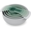 image:imageJoseph Joseph Nest 9 Plus 9 Piece Compact Food Preparation Set with Mixing Bowls Measuring Cups Sieve and Colander Stainless SteelGreen