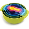 image:imageJoseph Joseph Nest 9 Plus 9 Piece Compact Food Preparation Set with Mixing Bowls Measuring Cups Sieve and Colander Stainless SteelMulticolour