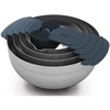 image:imageJoseph Joseph Nest 9 Plus 9 Piece Compact Food Preparation Set with Mixing Bowls Measuring Cups Sieve and Colander Stainless SteelStainless Steel