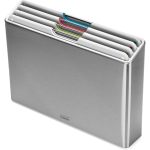 image:imageJoseph Joseph Folio 3Piece Premium Bamboo Cutting Board Set Slimline Stainless Steel Case for Organized Kitchen StorageStone