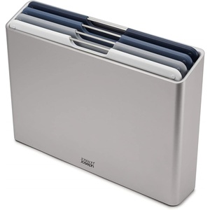 image:imageJoseph Joseph Folio 4Piece Colour coded Cutting Board Set Slimline case for organized Kitchen storage GraphiteBlueSilver