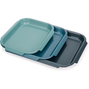 image:imageJoseph Joseph Nest Bake Small NonStick Baking Sheet Pan Carbon Steel Stackable SpaceSaving Design 10Year Guarantee 118 x 91Set of 3