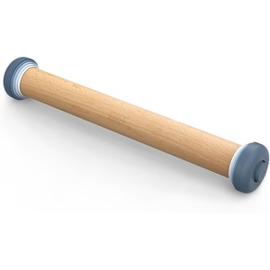 image:imageJoseph Joseph PrecisionPin  Rolling Pin with adjustable pastry thickness Baking and dough rollers Beech Wood Pastel BluePastel