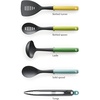 image:imageJoseph Joseph Duo 5Piece Utensil Set with Storage Stand Complete Set with Integrated Tool Rests for Hygiene HeatResistant Nylon Heads Perfect for NonStick Cookware