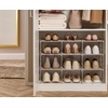 image:imageJoseph Joseph Level Adjustable Tier Free Standing Shoe Rack Organizer storage Durable Shelves and Sturdy Steel Frame holds 12 pairsTriple