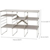 image:imageJoseph Joseph Level Adjustable Tier Free Standing Shoe Rack Organizer storage Durable Shelves and Sturdy Steel Frame holds 12 pairsTriple