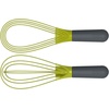 image:imageJoseph Joseph Twist Whisk 2In1 Collapsible Balloon and Flat Whisk Silicone Coated Steel Wire Sky BlueGrayGreen