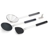 image:imageNest Fusion Compact 3piece Wok Silicone Turner Silicone Spoon and Wire Skimmer Set