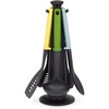 image:imageJoseph Joseph Duo 5Piece Utensil Set with Storage Stand Complete Set with Integrated Tool Rests for Hygiene HeatResistant Nylon Heads Perfect for NonStick Cookware