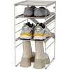 image:imageJoseph Joseph Level Adjustable Tier Free Standing Shoe Rack Organizer storage Durable Shelves and Sturdy Steel Frame holds 12 pairsSingle