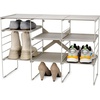 image:imageJoseph Joseph Level Adjustable Tier Free Standing Shoe Rack Organizer storage Durable Shelves and Sturdy Steel Frame holds 12 pairsTriple