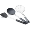 image:imageNest Fusion Compact 3piece Wok Silicone Turner Silicone Spoon and Wire Skimmer Set