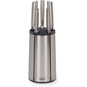 image:imageJoseph Joseph Elevate  Steel Knives Carousel 5Piece Set with Rotating StainlessSteel Knife Block Japanese StainlessSteel Blades FingerprintProof Coating and NonSlip Base Kitchen Accessories