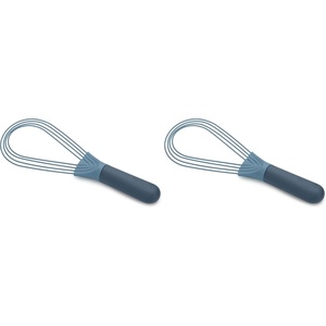 image:imageJoseph Joseph Twist Whisk 2In1 Collapsible Balloon and Flat Whisk Silicone Coated Steel Wire Sky BlueBlue Pack of 2