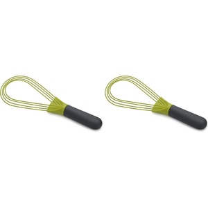 image:imageJoseph Joseph Twist Whisk 2In1 Collapsible Balloon and Flat Whisk Silicone Coated Steel Wire Sky BlueGrayGreen Pack of 2