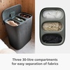 image:imageJoseph Joseph Tota 2 Laundry Hamper 90L Triple Sorter Removable Bags