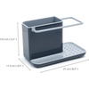 image:imageJoseph Joseph Kitchen Sink Caddy Organizer Sponge Holder Brush Holder Dish Cloth Hanger  Light StoneSage